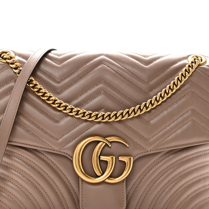 Gucci Calfskin Matelasse Large GG Marmont Shoulder Bag Porcelain Rose 8 of 10