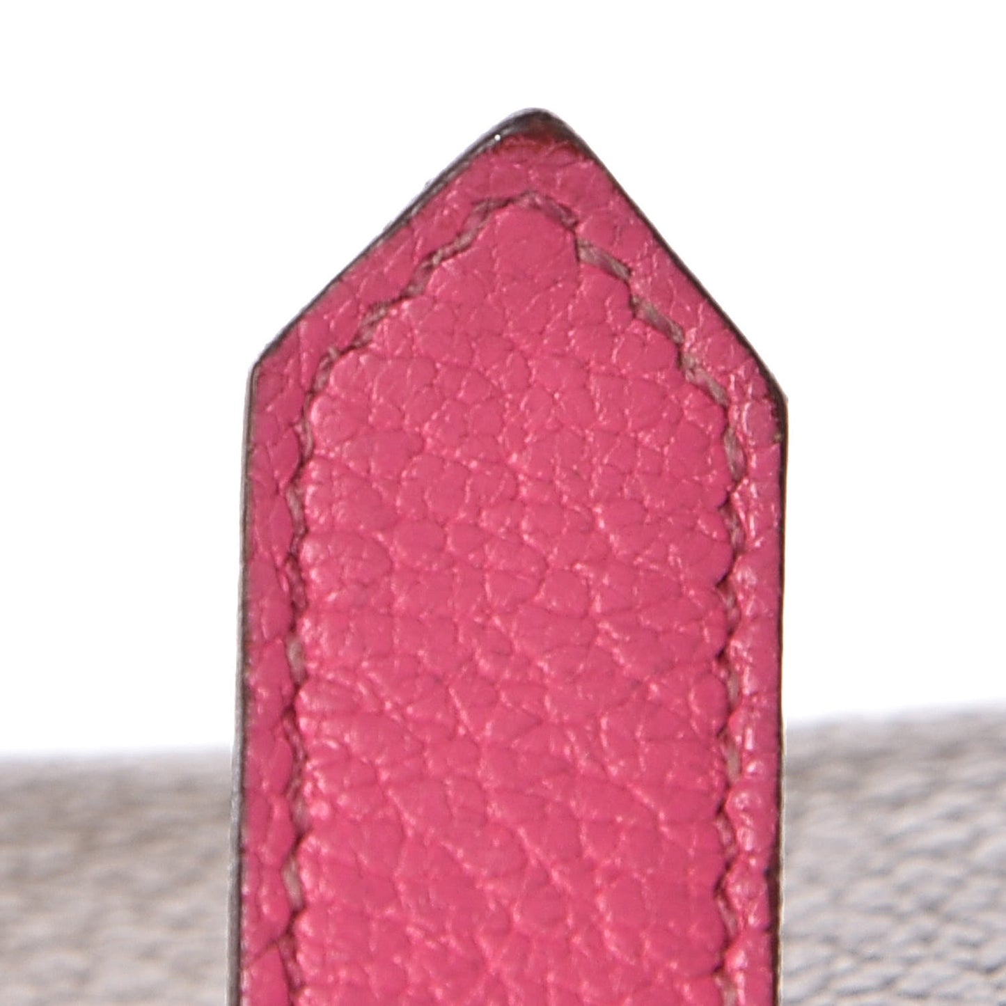 Chevre Mysore Bi-Color Bearn Gusset Wallet Etoupe Rose Shocking