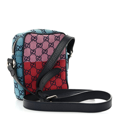Gucci Monogram Multicolor Mini Retro Interlocking G Messenger Blue Rainbow Light Blue 3 of 10