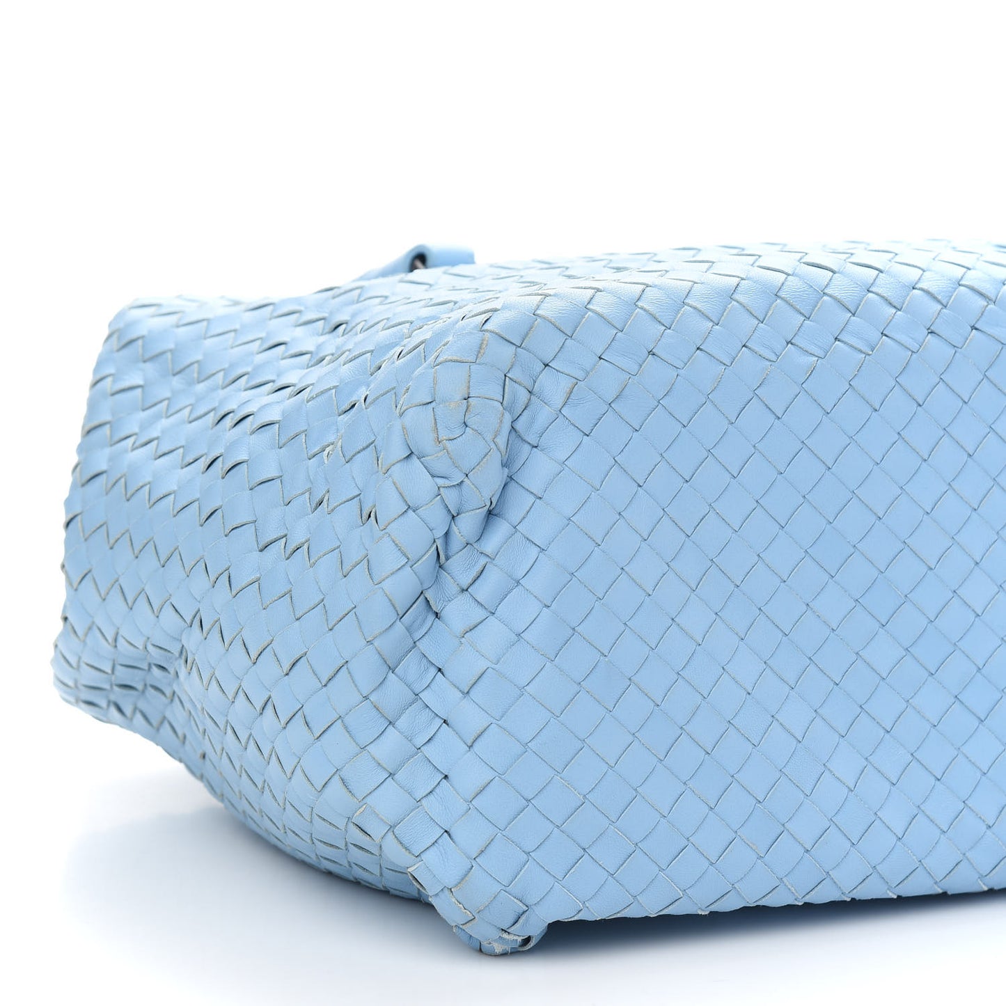 Nappa Intrecciato Brick Tote Ciel