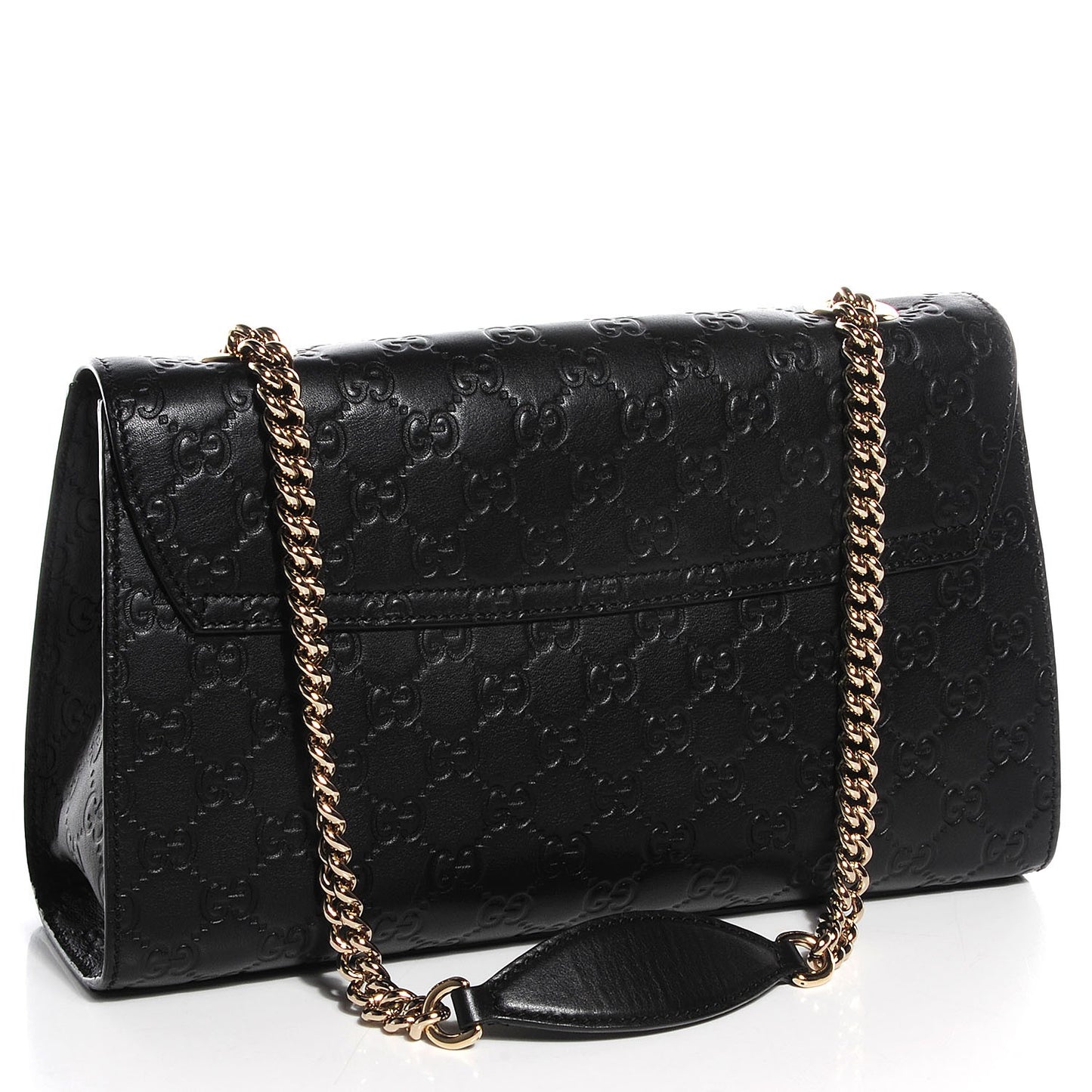 Guccissima Medium Emily Chain Shoulder Bag Black