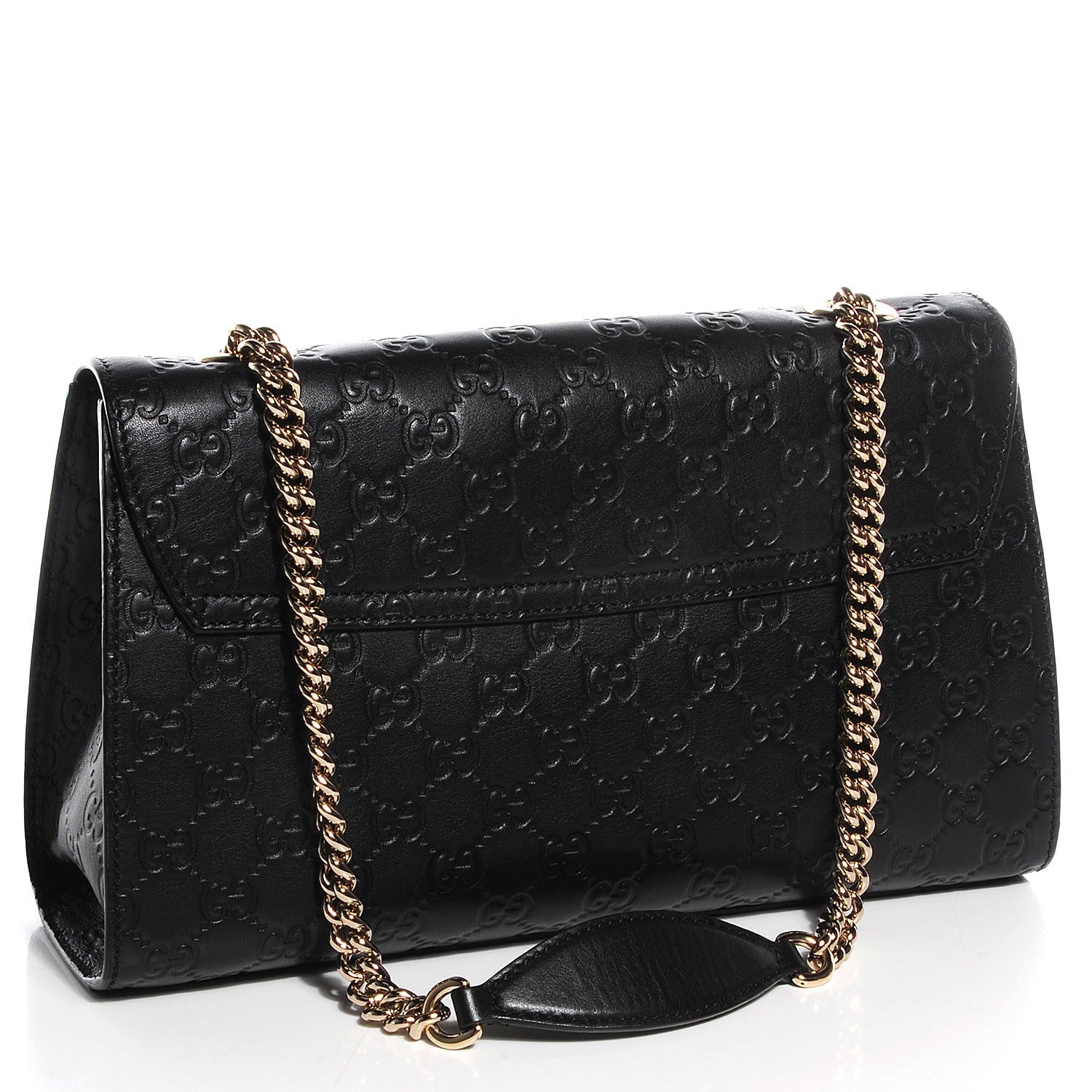 Gucci Guccissima Medium Emily Chain Shoulder Bag Black 3 of 9