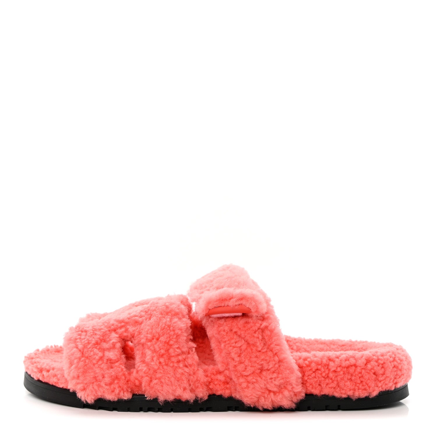 Hermes Woolskin Womens Chypre Sandals 40 Rose Du Desert 1 of 9