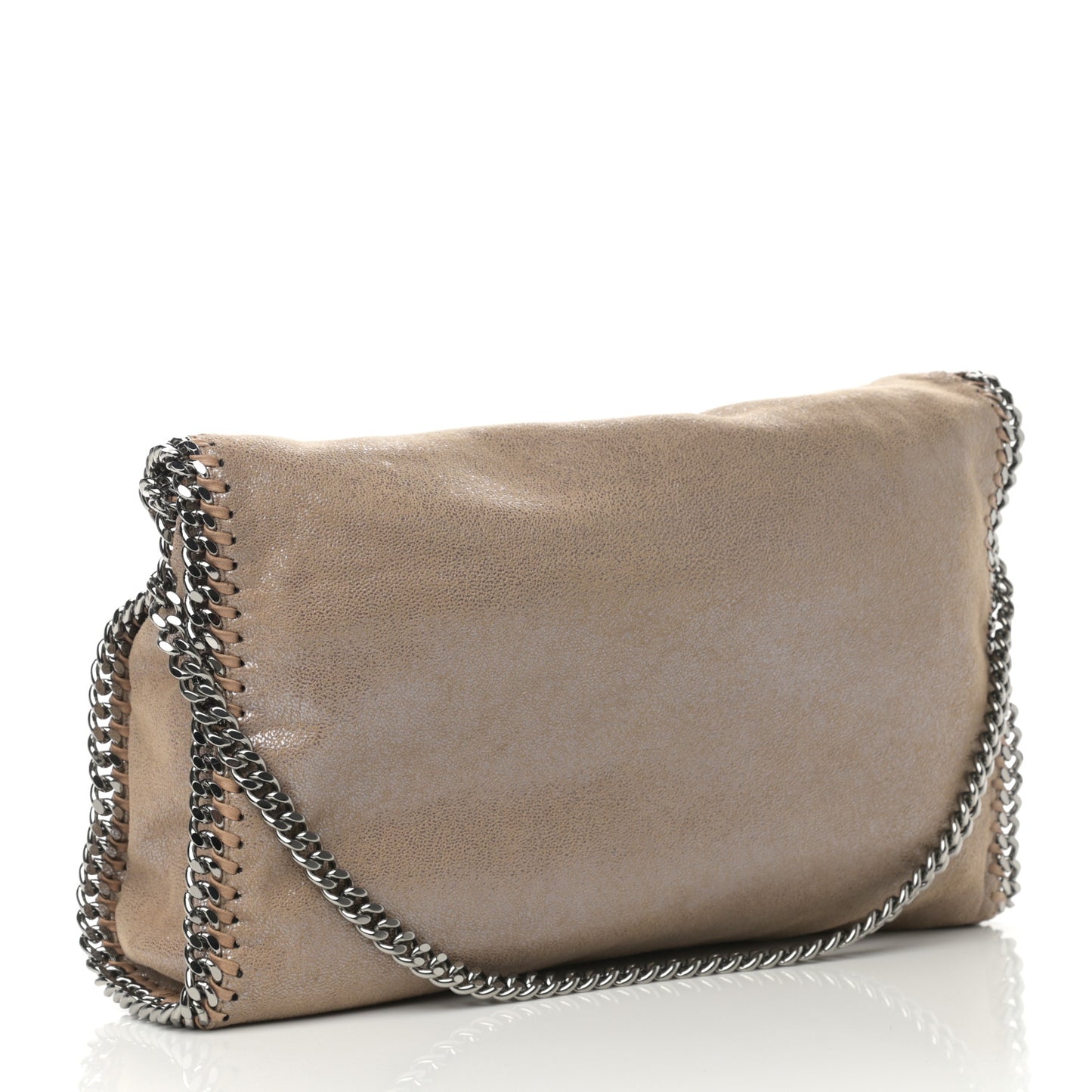 Shaggy Deer Mini Falabella Fold Over Tote Beige