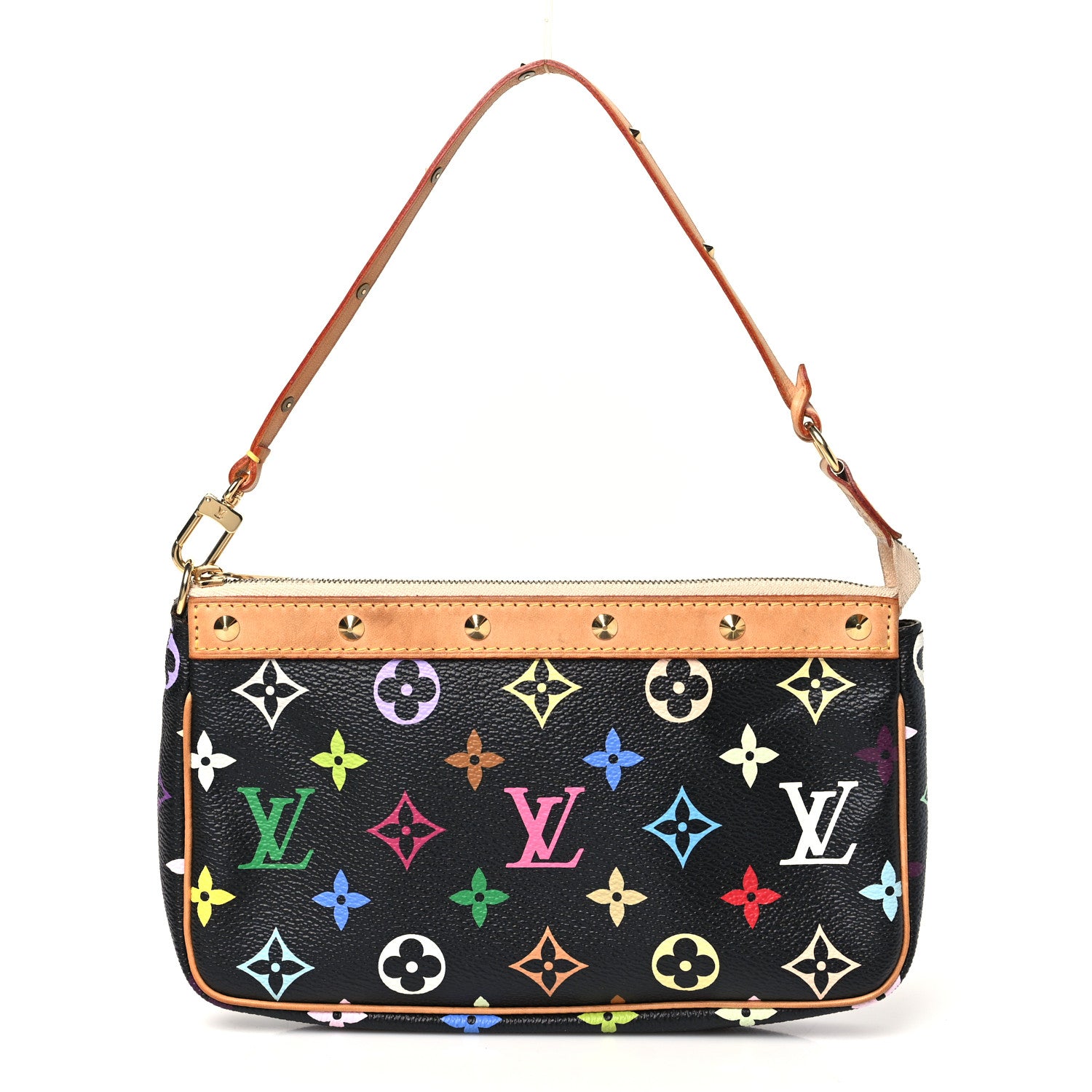 Louis Vuitton Monogram Multicolor Pochette Accessories Black 1 of 10