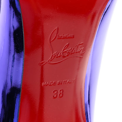 Christian Louboutin Metallic Patent Hot Chick 100 Pumps 38 Purple 6 of 7