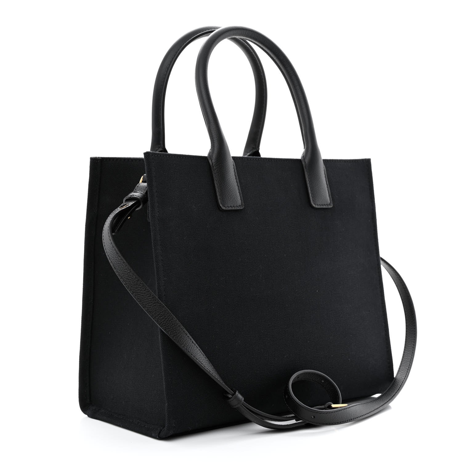 Versace Canvas Calfskin La Medusa Small Tote Black 3 of 11
