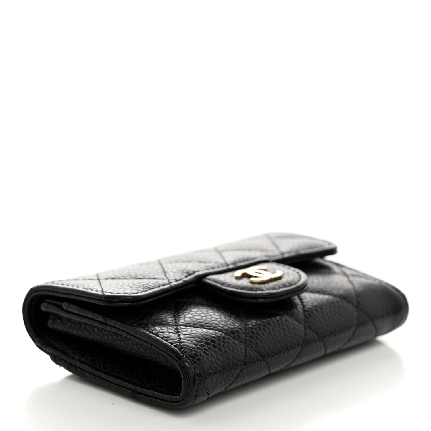 Chanel Caviar Quilted Flap Card Holder Wallet Black 4 of 9