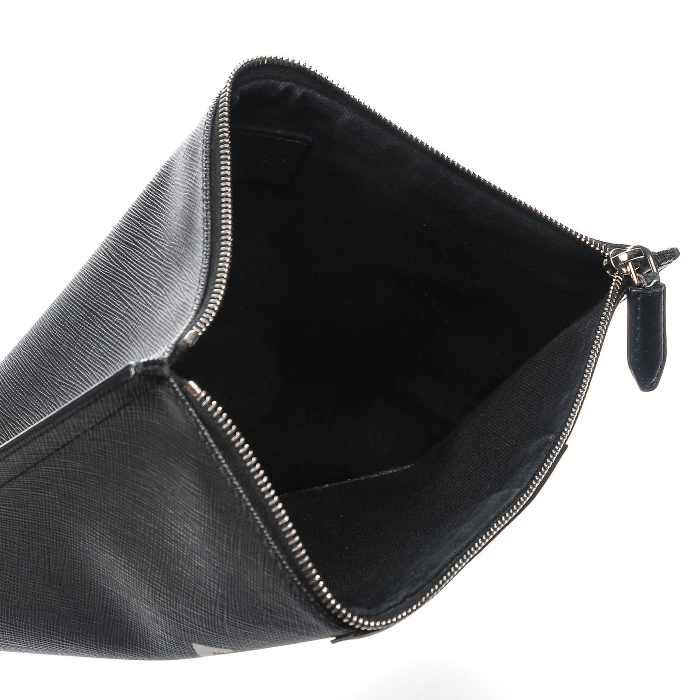 Textured Coated Canvas Favelas Medium Antigona Pouch Black
