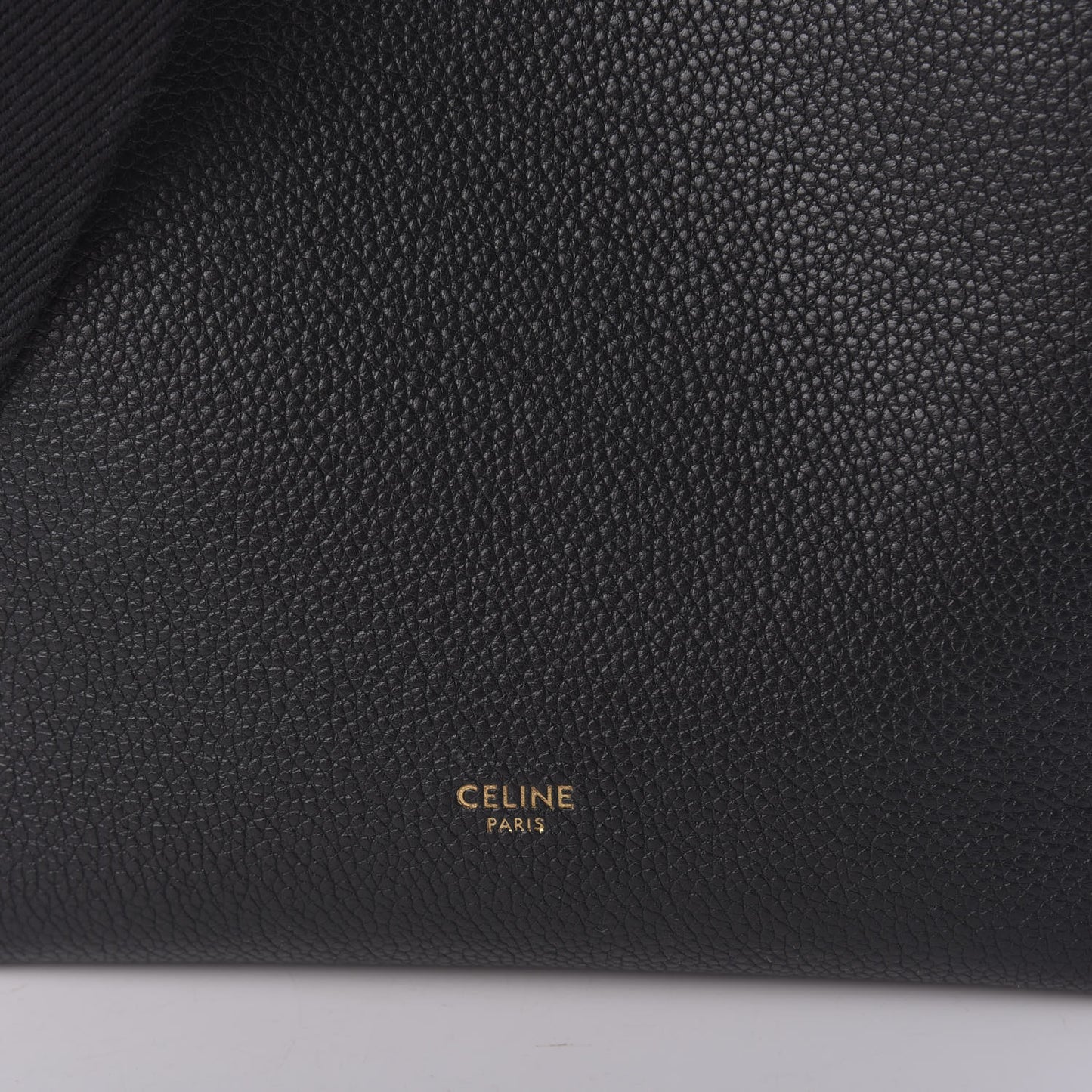 Soft Grained Calfskin Sangle Bucket Bag Black