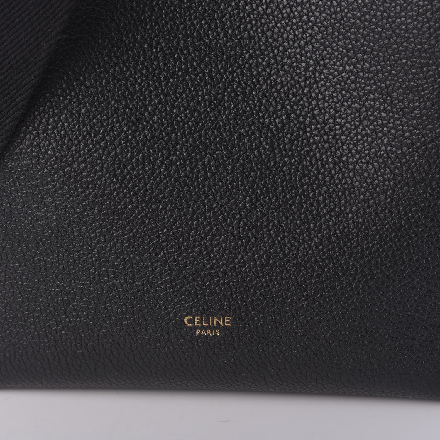 Celine Soft Grained Calfskin Sangle Bucket Bag Black 9 of 9