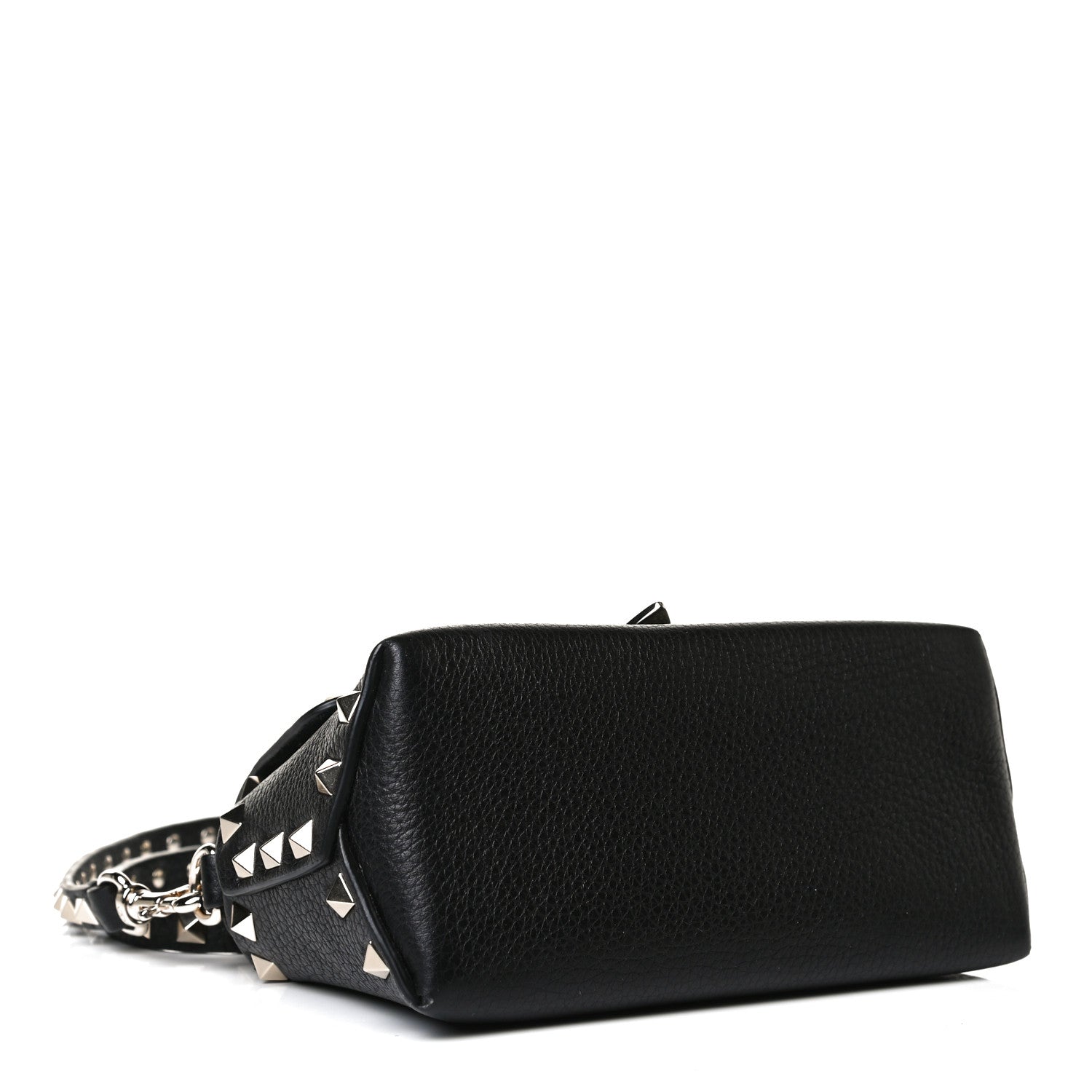 Valentino Garavani Pebbled Calfskin Mini Rockstud Crossbody Bag Black 4 of 12
