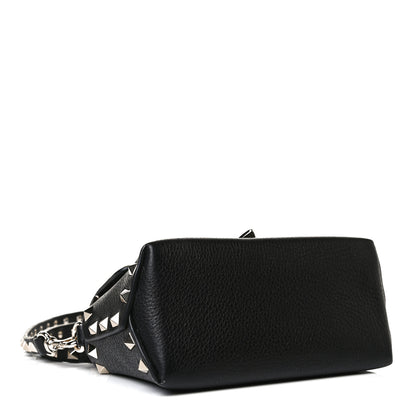 Valentino Garavani Pebbled Calfskin Mini Rockstud Crossbody Bag Black 4 of 12