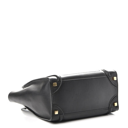 Celine Smooth Calfskin Micro Luggage Black 4 of 9