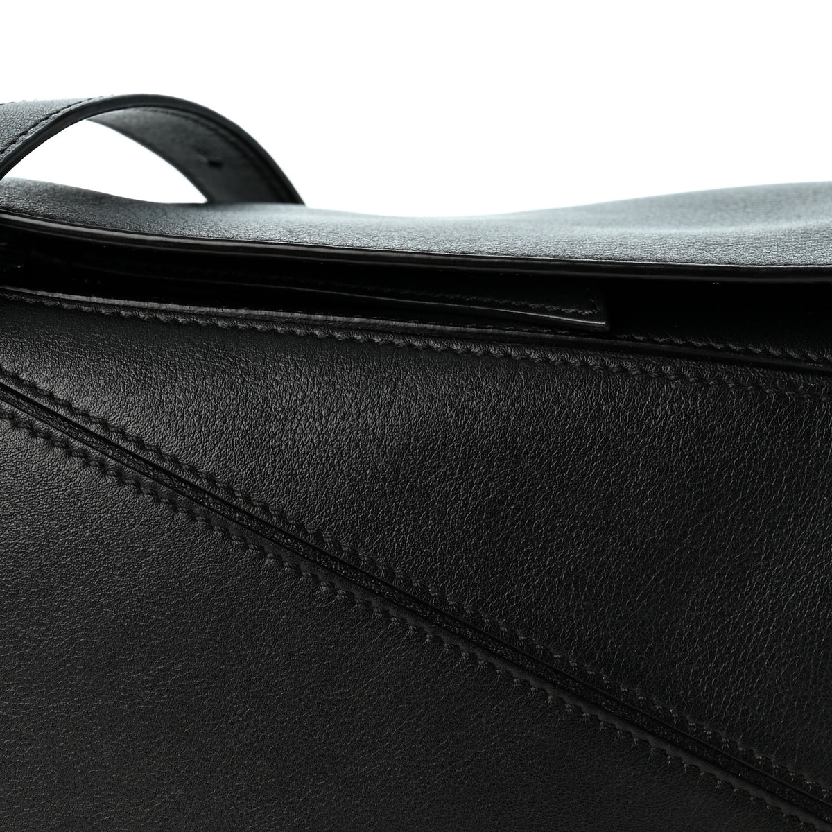 Loewe Calfskin Small Puzzle Edge Bag Black 8 of 11