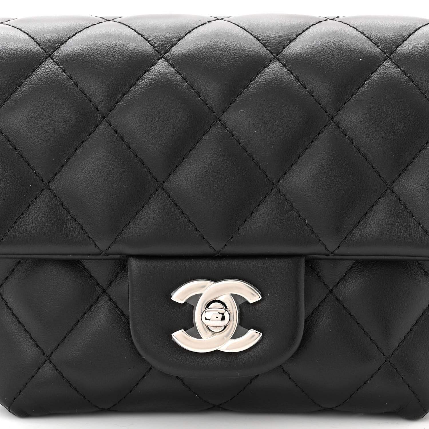 Chanel Calfskin Quilted CC Uniform Flap Belt Bag Black 9 of 11