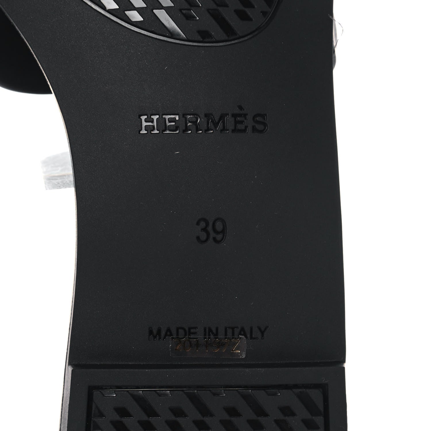 Hermes Rubber Aloha Sandals 39 Black 6 of 8