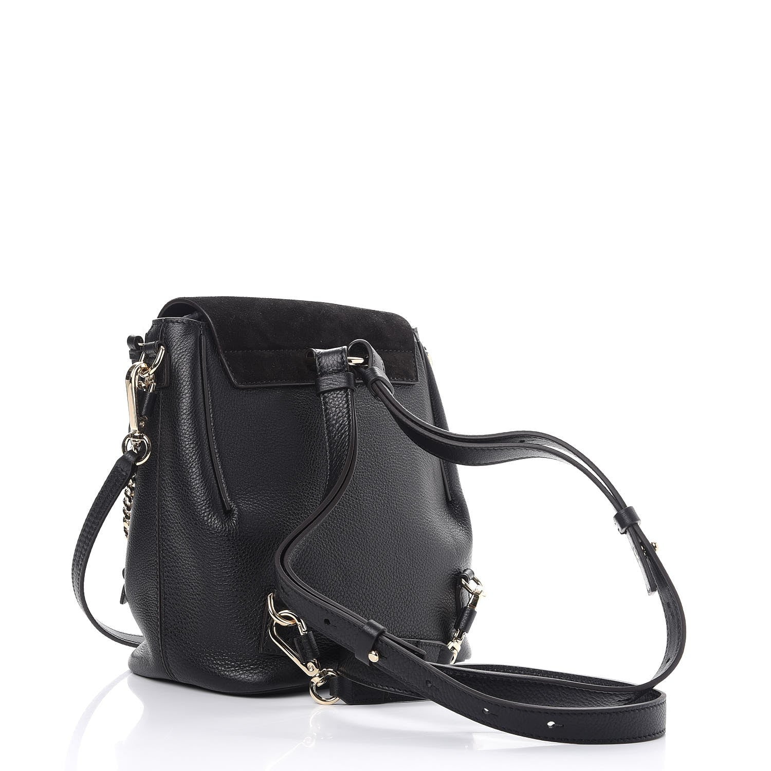 Chloe Suede Calfskin Small Faye Backpack Black 3 of 7