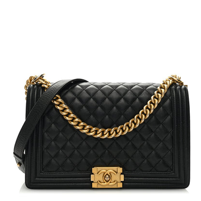 Chanel Caviar Quilted New Medium Boy Flap Black 1 of 10