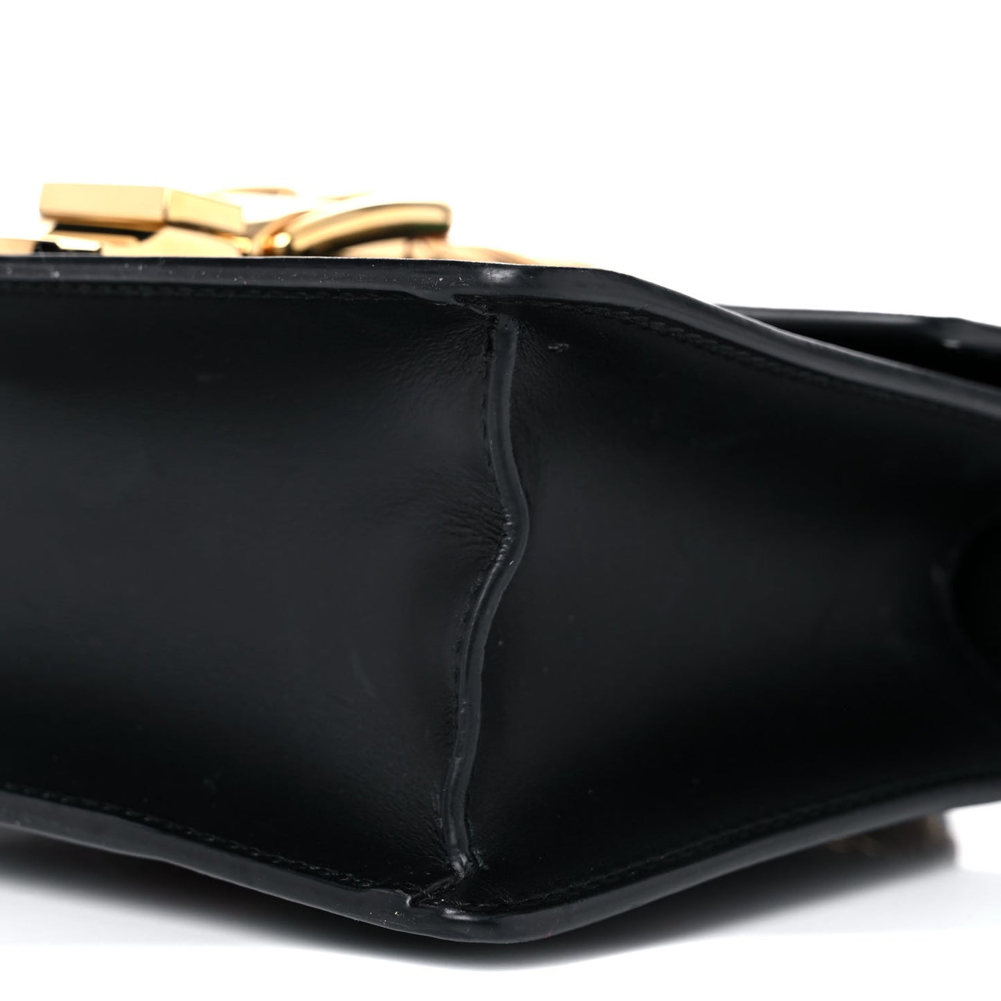 Calfskin Mini Sylvie Chain Shoulder Bag Black