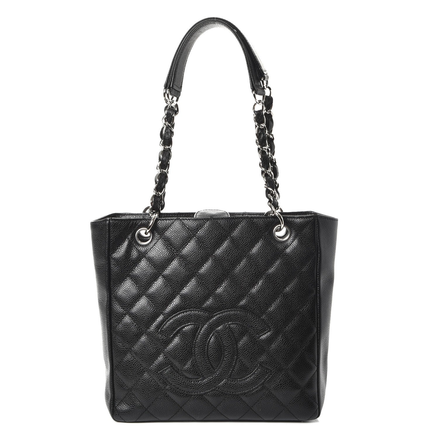 Chanel Caviar Quilted Petit Shopping Tote PST Black 1 of 8