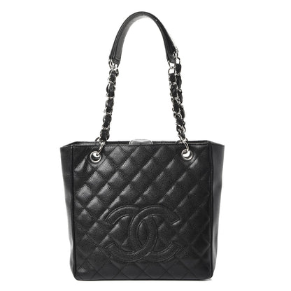 Chanel Caviar Quilted Petit Shopping Tote PST Black 1 of 8
