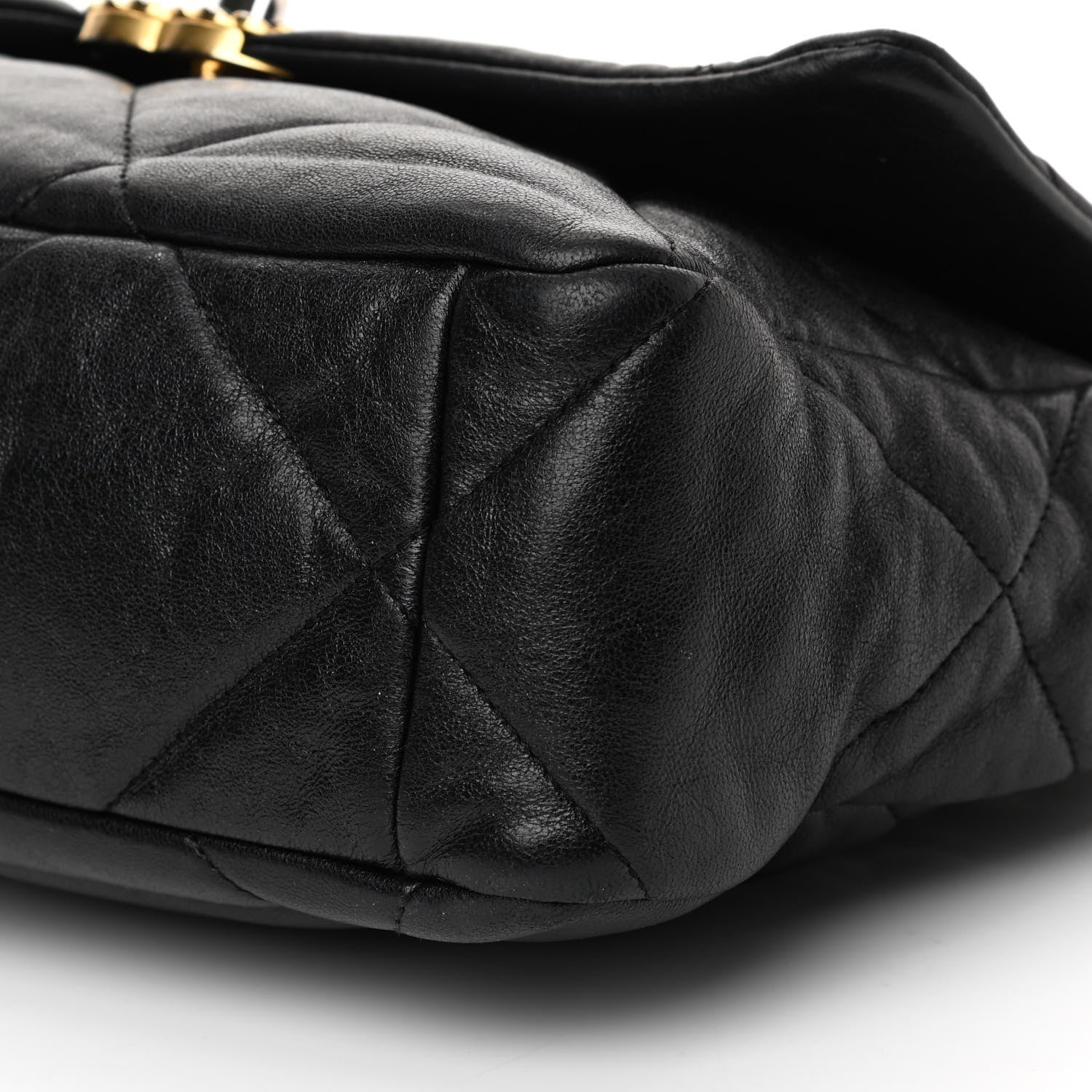 Chanel Goatskin Quilted Large Chanel 19 Flap Black 18 of 33