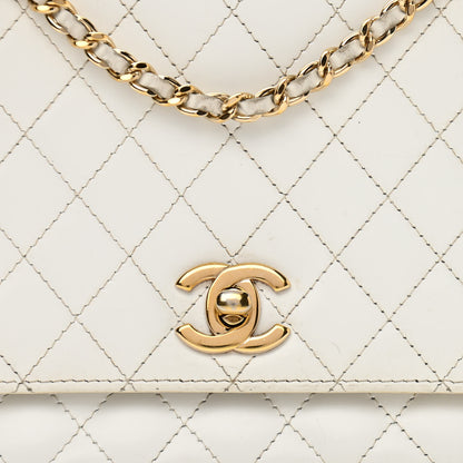 Chanel Lambskin Stitched Small Single Flap White 7 of 17