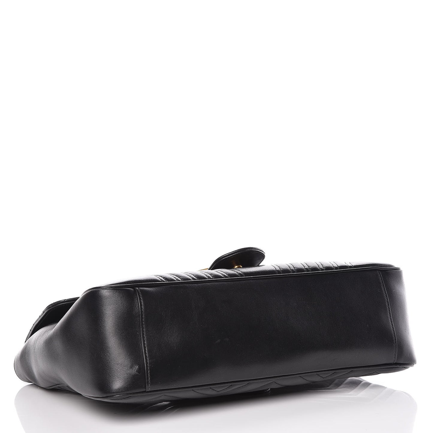 Calfskin Matelasse Large GG Marmont Shoulder Bag Black