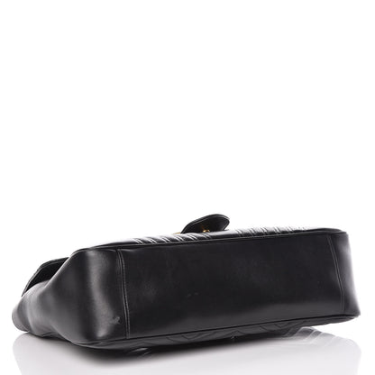 Gucci Calfskin Matelasse Large GG Marmont Shoulder Bag Black 4 of 11