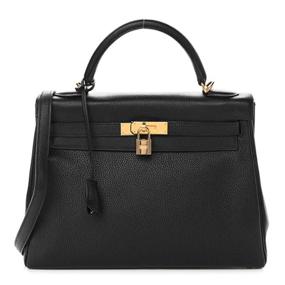 Hermes Taurillon Clemence Kelly Retourne 32 Black 1 of 21