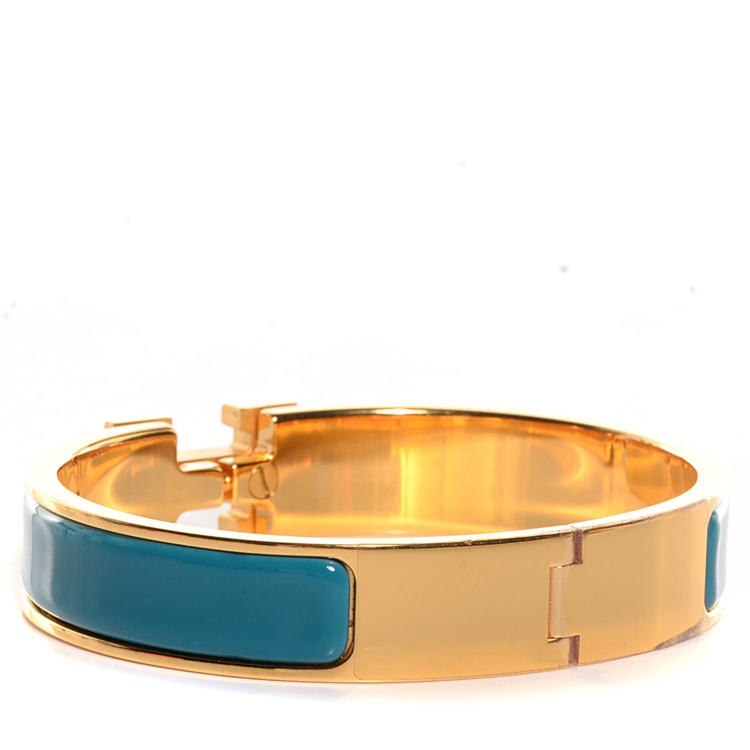 Hermes Enamel Clic H Bracelet Narrow PM Bleu Indien 4 of 6