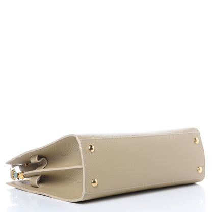 Burberry Calfskin Small Title Bag Honey 4 of 9