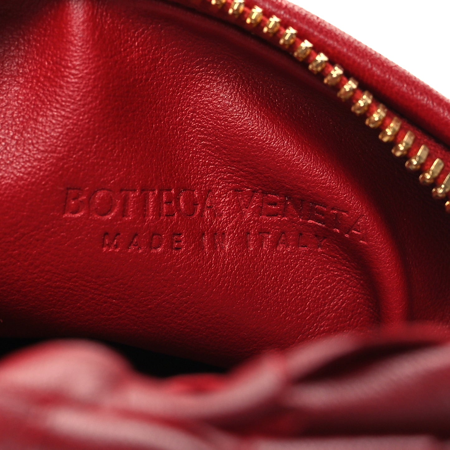 Nappa Intrecciato Mini Jodie Dark Red