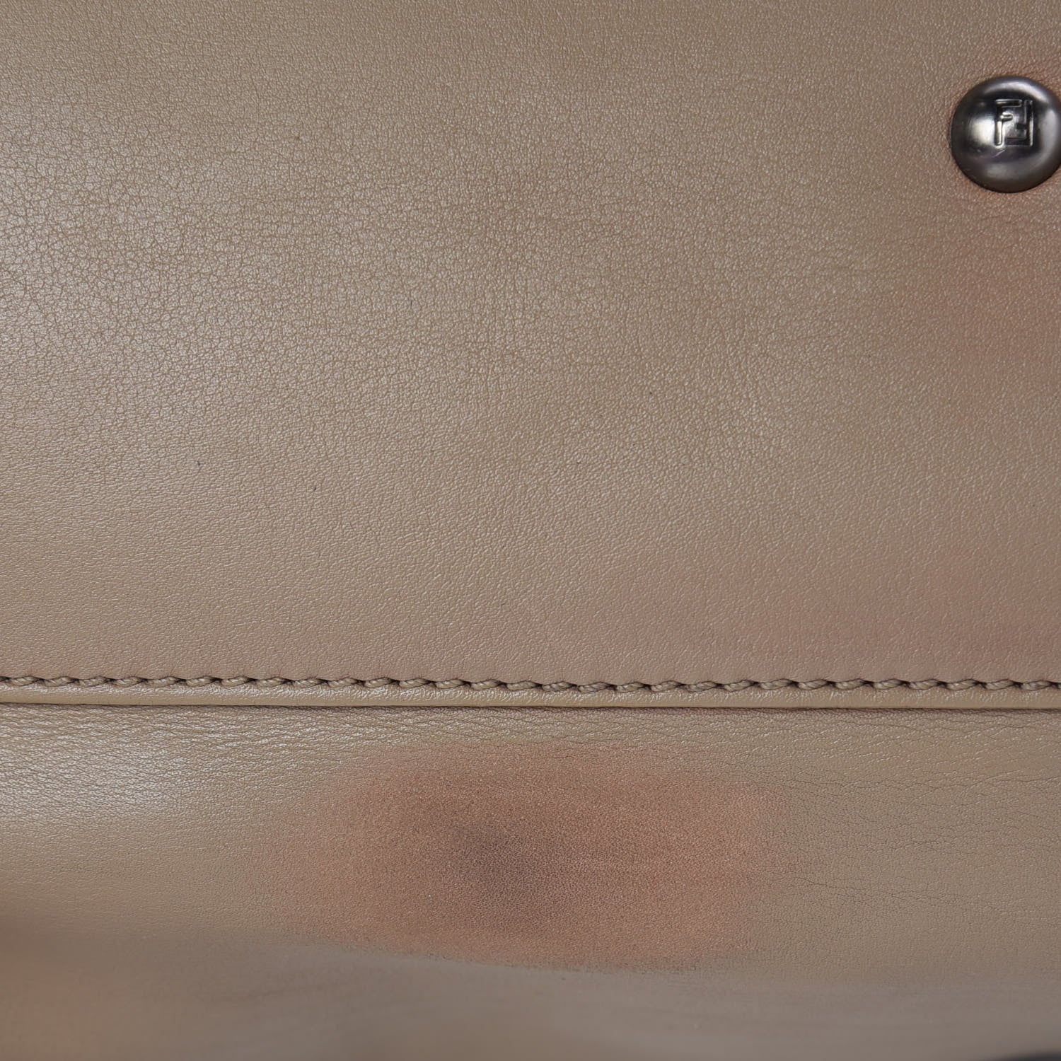 Fendi Vitello Saddle Ayers Large Peekaboo Iconic Satchel Argilla Saddle 19 of 20