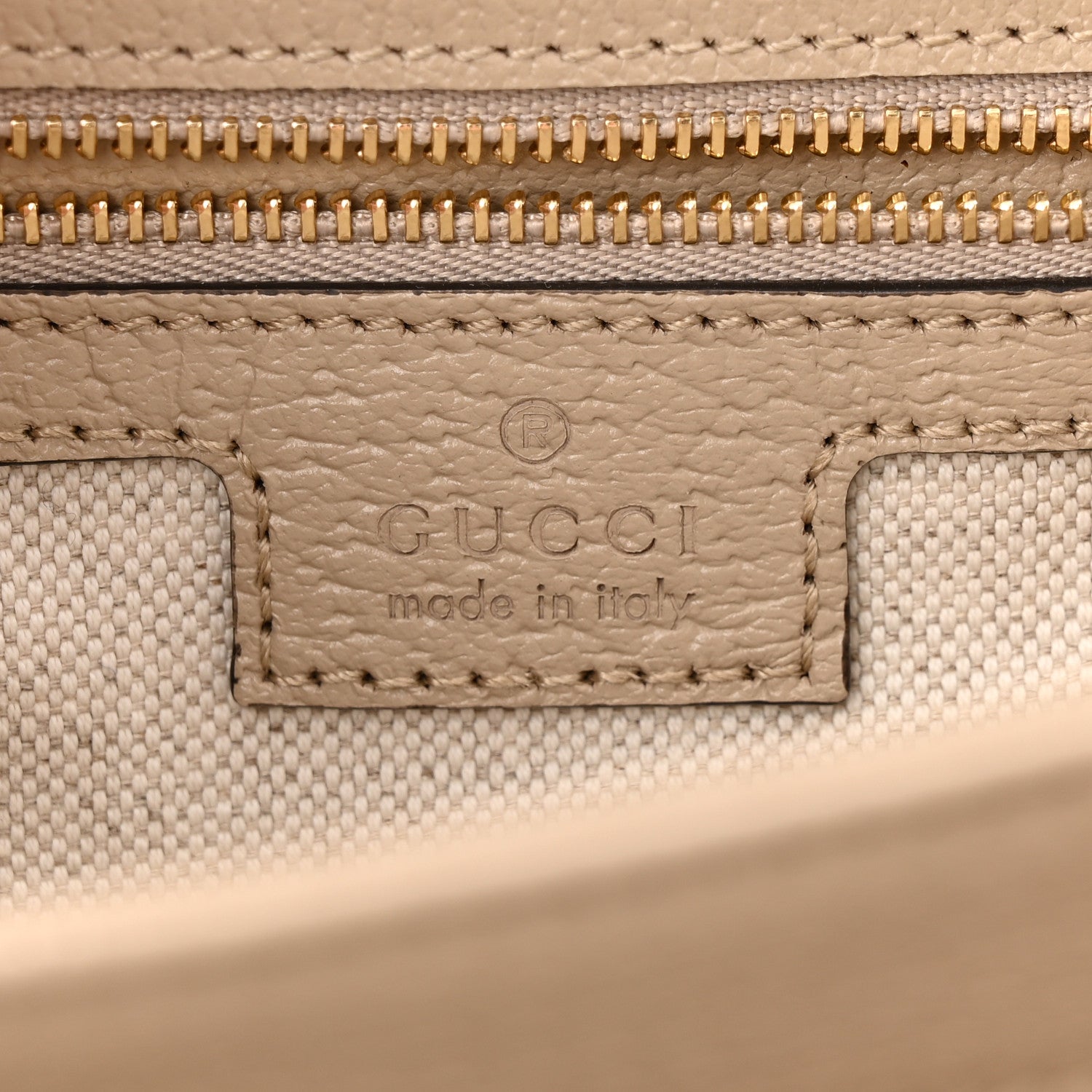 Gucci GG Supreme Monogram Textured Dollar Calfskin Web Small Ophidia Padlock Top Handle Bag Beige Mystic White Oatmeal 6 of 12