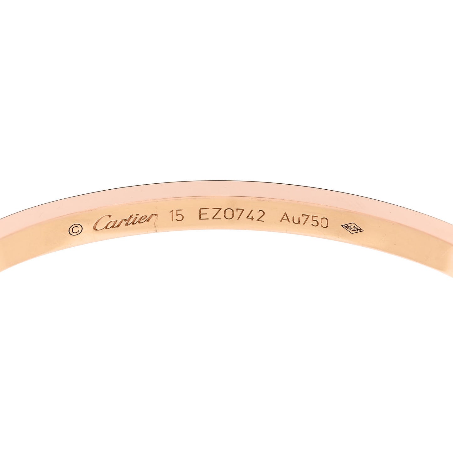 18K Pink Gold Small LOVE Bracelet 15