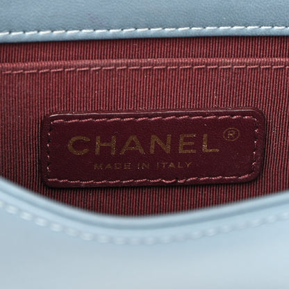 Chanel Lambskin Quilted Studded Boy Brick Flap Light Blue 6 of 14
