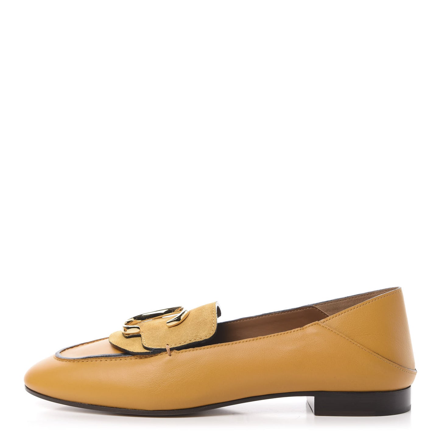 Semi Shiny Calfskin Suede C Loafer 37 Yellow