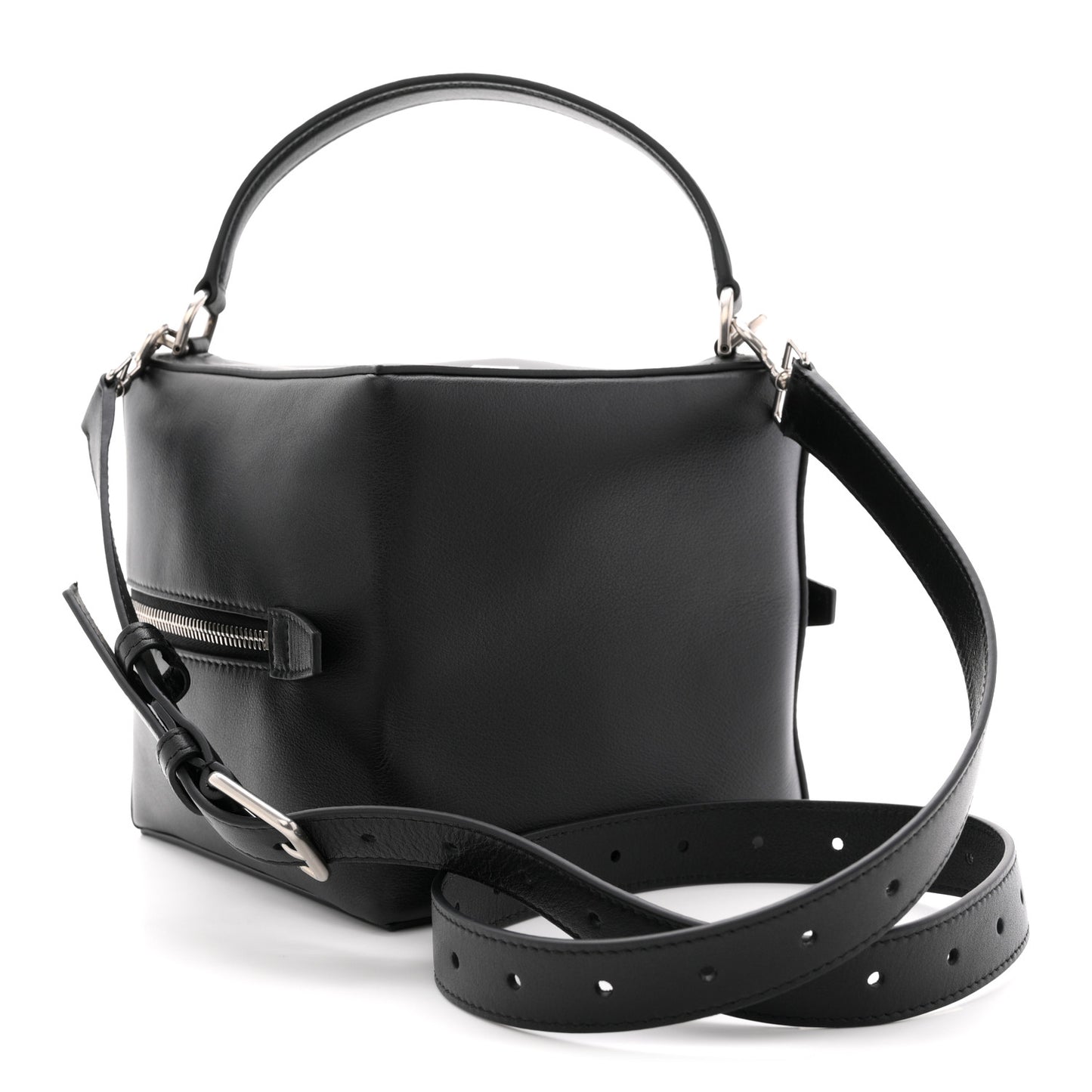 Dolly Calfskin 4X4 Shoulder Bag Black White