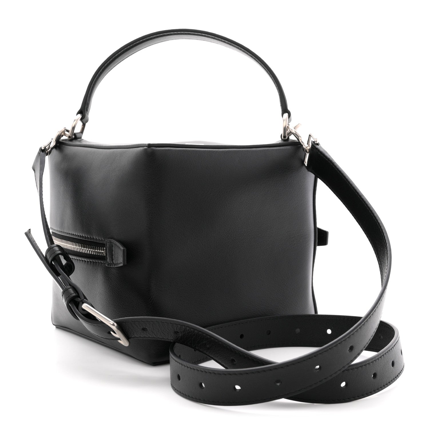 Balenciaga Dolly Calfskin 4X4 Shoulder Bag Black White 3 of 10