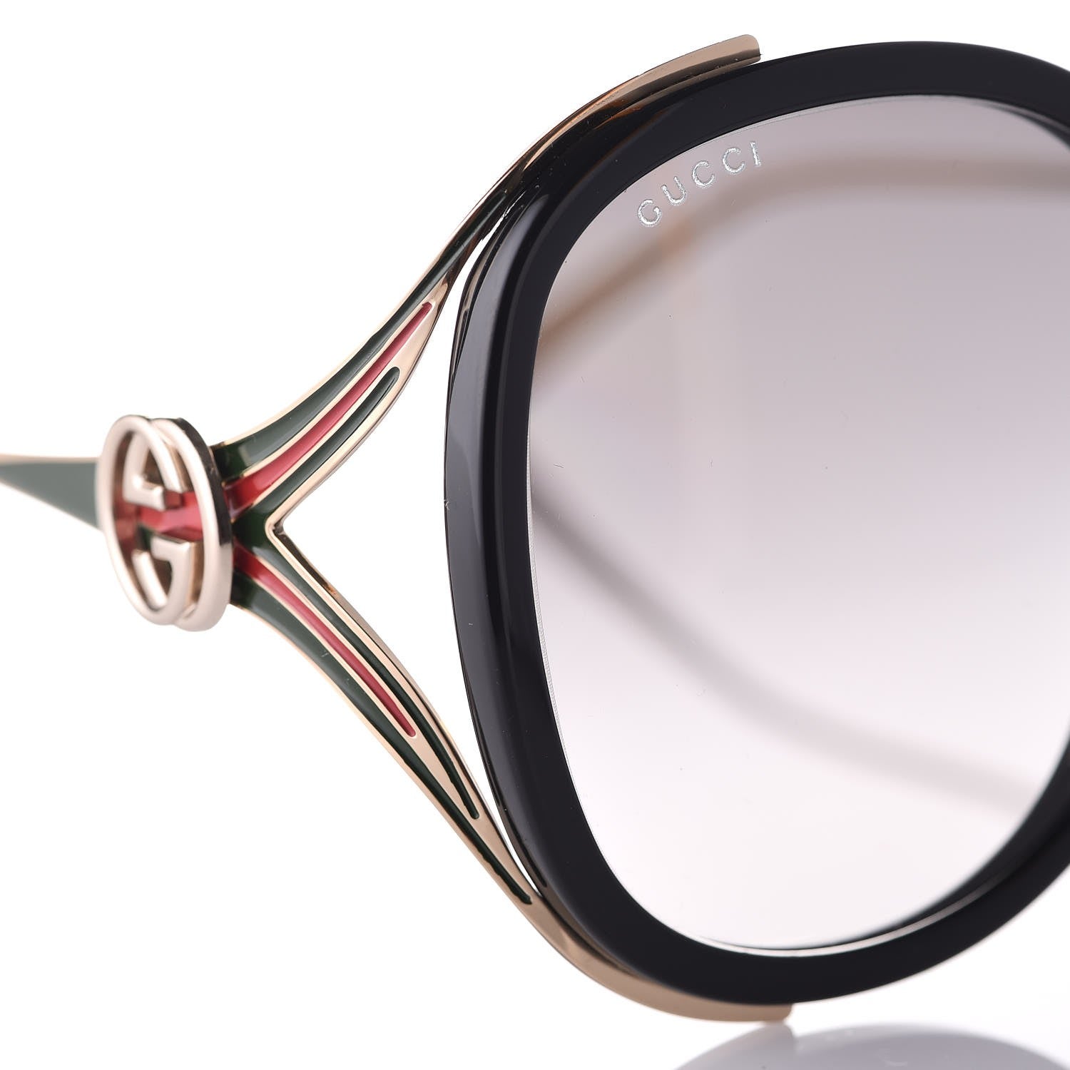 Gucci Round Frame Injected GG0226S Sunglasses Black 7 of 8