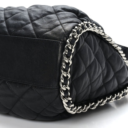 Chanel Washed Lambskin Chain Around Hobo Black 9 of 9