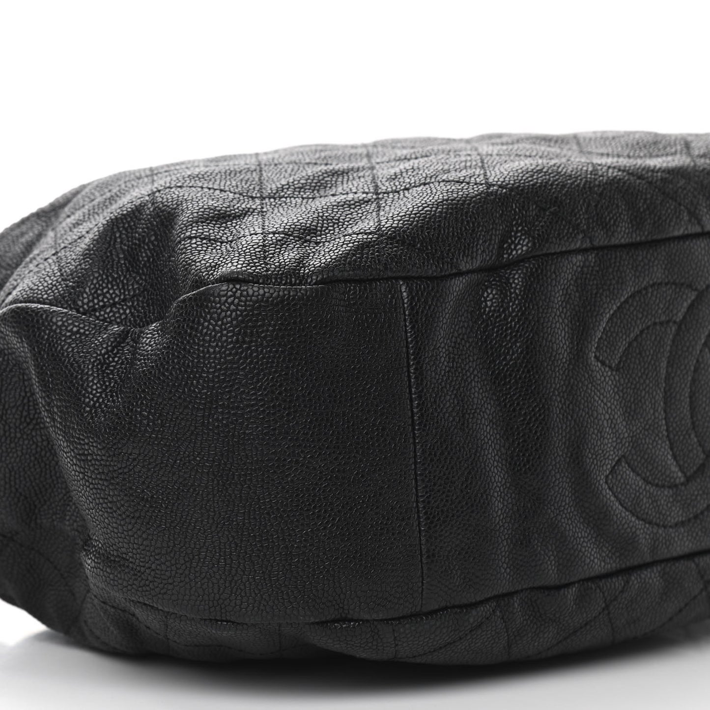 Caviar Quilted Simply CC Hobo Black