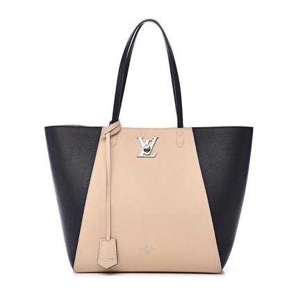 Louis Vuitton Calfskin Lockme Cabas Vanille Black 1 of 9