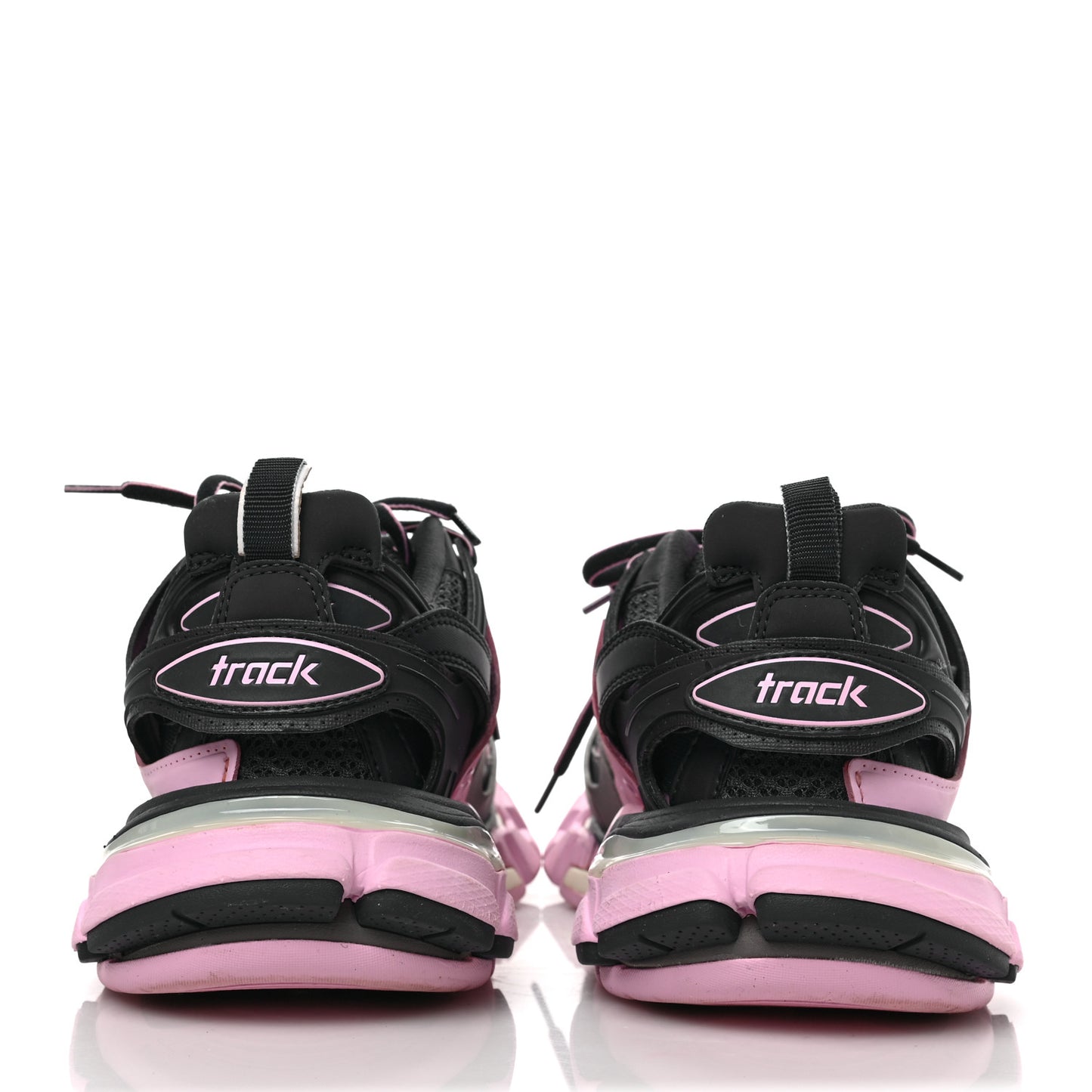 Mesh Rubber Tri-Color Womens Track Sneakers 35 Dark Grey Pink Grey