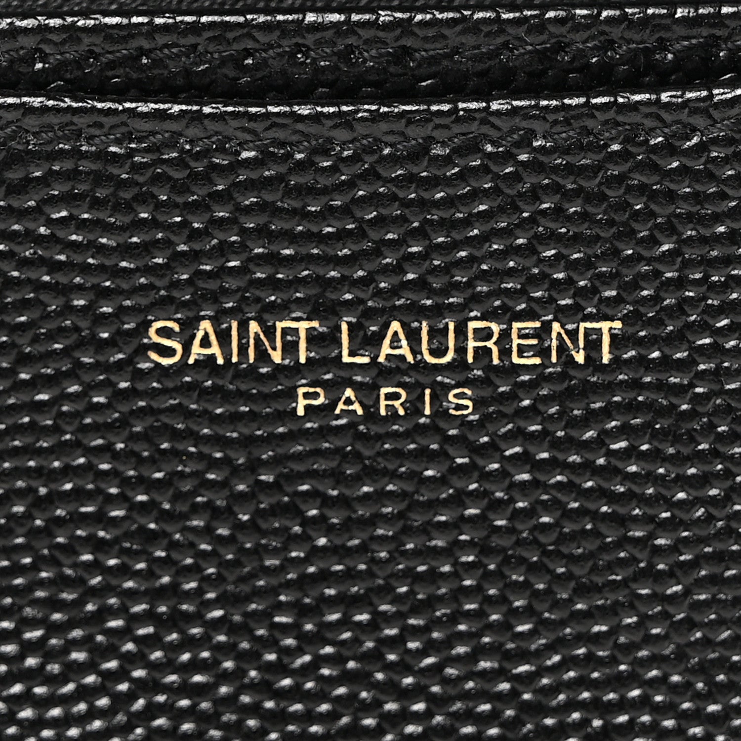 Saint Laurent Grain De Poudre Matelasse Chevron Monogram Flap Card Case Black 6 of 11