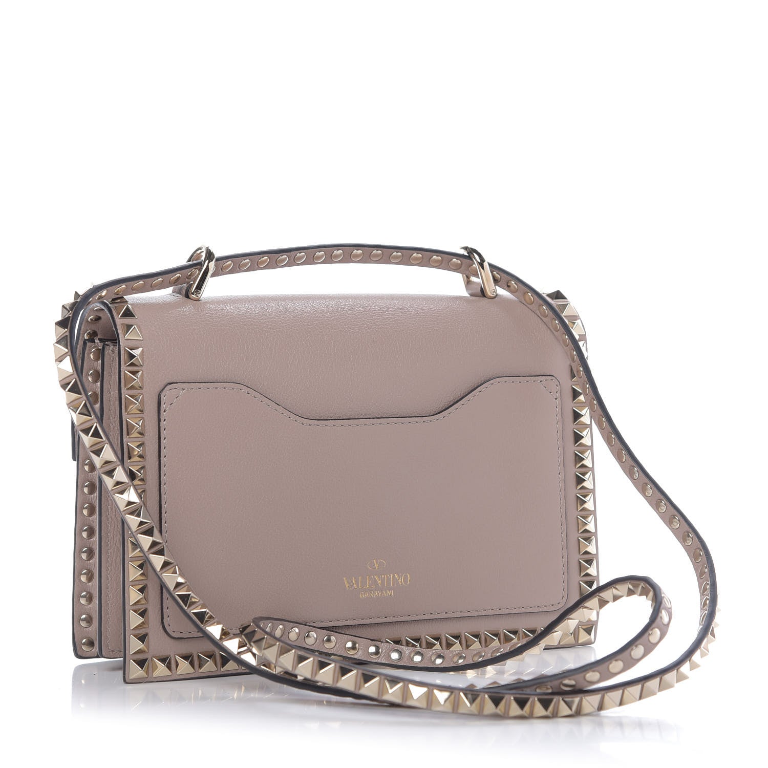 Valentino Garavani Vitello Small Rockstud No Limit Shoulder Bag Poudre 3 of 8