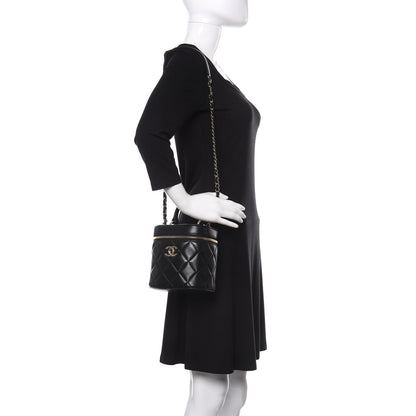Chanel Lambskin Quilted Trendy Vanity Case Black 2 of 15