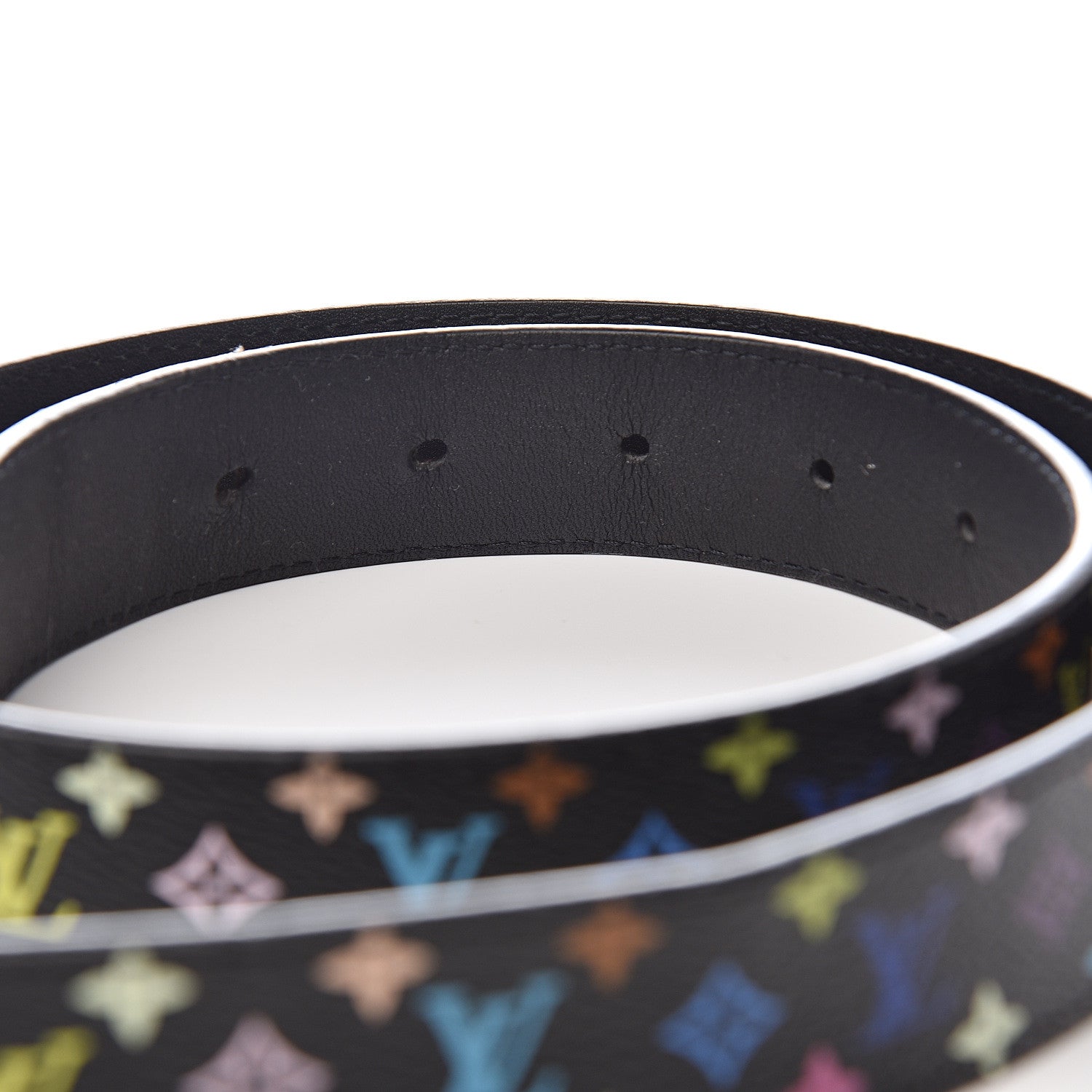 Louis Vuitton Monogram Multicolor LV Cut Reversible Belt 85 34 Black 5 of 7